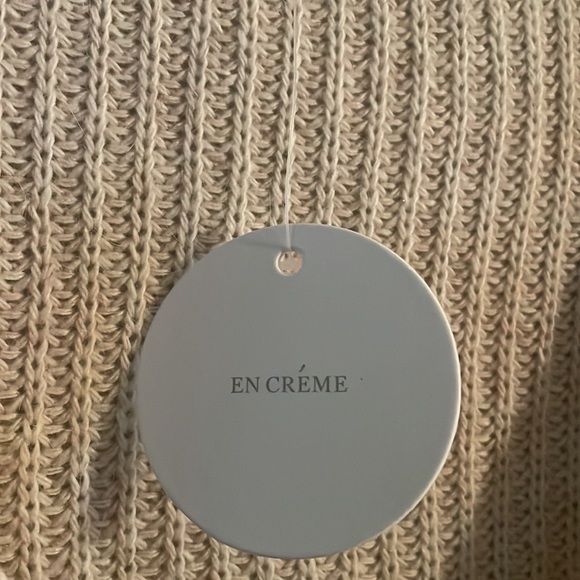 En Crème Cream Cropped Sweater M - Picture 2 of 8
